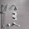 Chrome Tub and Shower Set with Multi Function Shower Head and Hand Shower